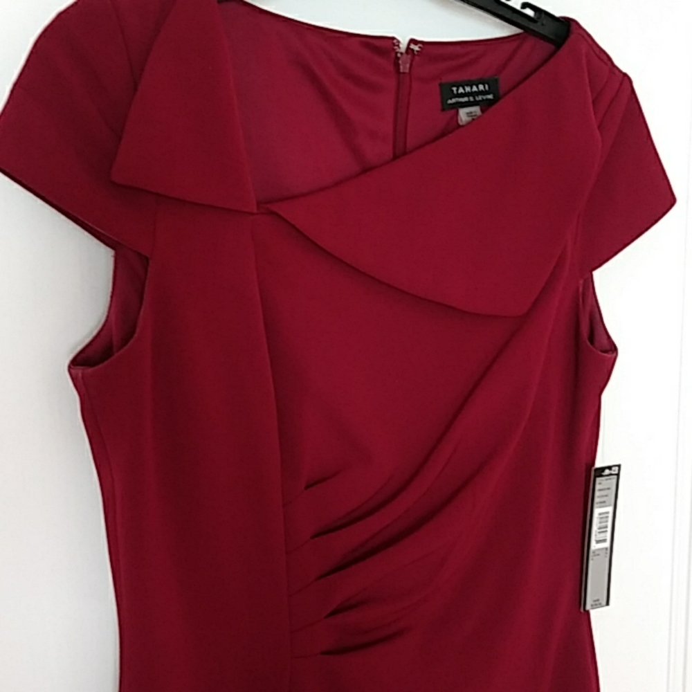 NWT crimson red Tahari party dress